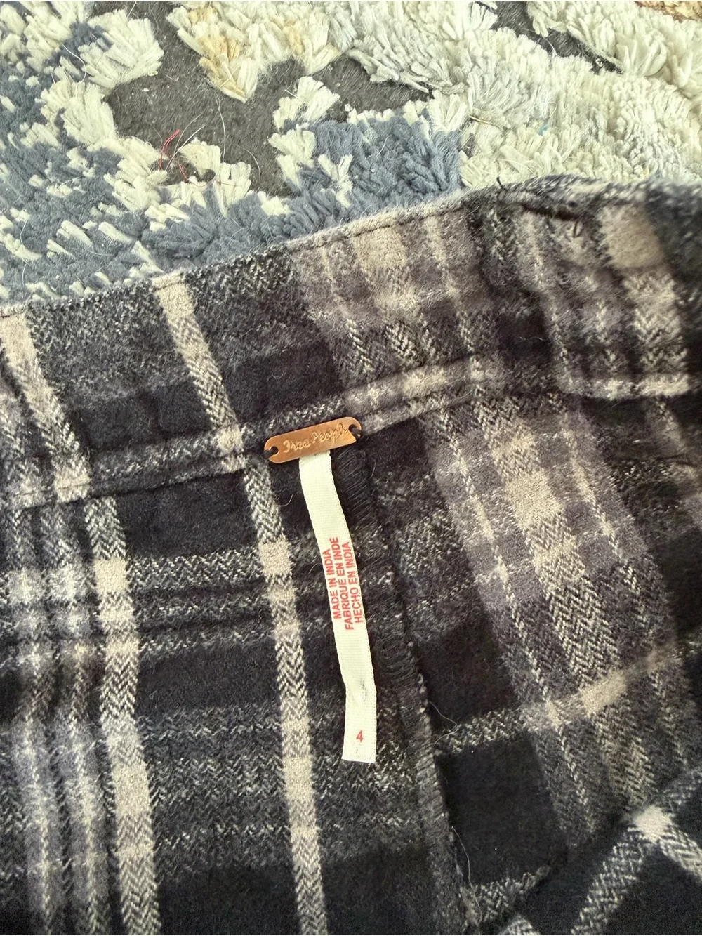Free People Plaid Serena Micro Skort Skirt Flat Front Original Combo Size 4